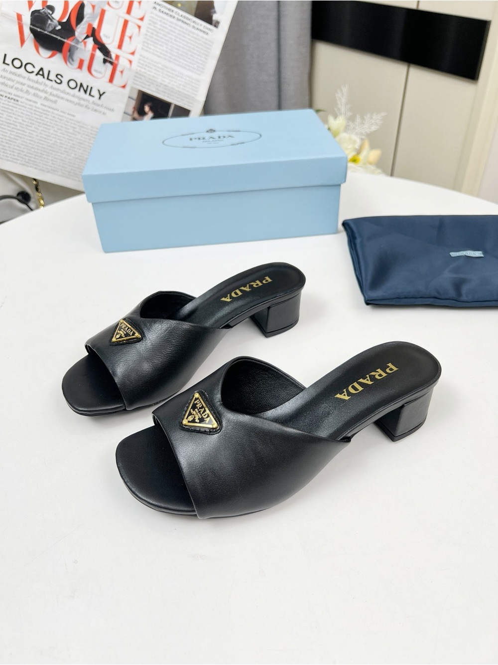 Prada black heels